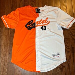 Cartel Baseball Jersey #43 Maxi Millian East To West Orange NYC SIZE XL